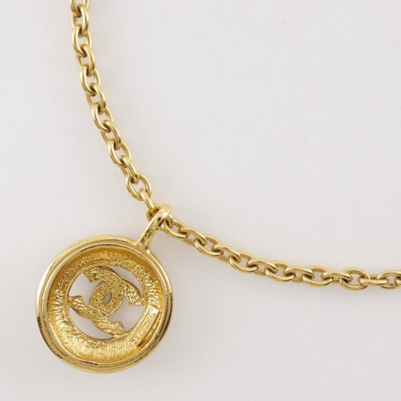 CHANEL Gold Logo Necklace